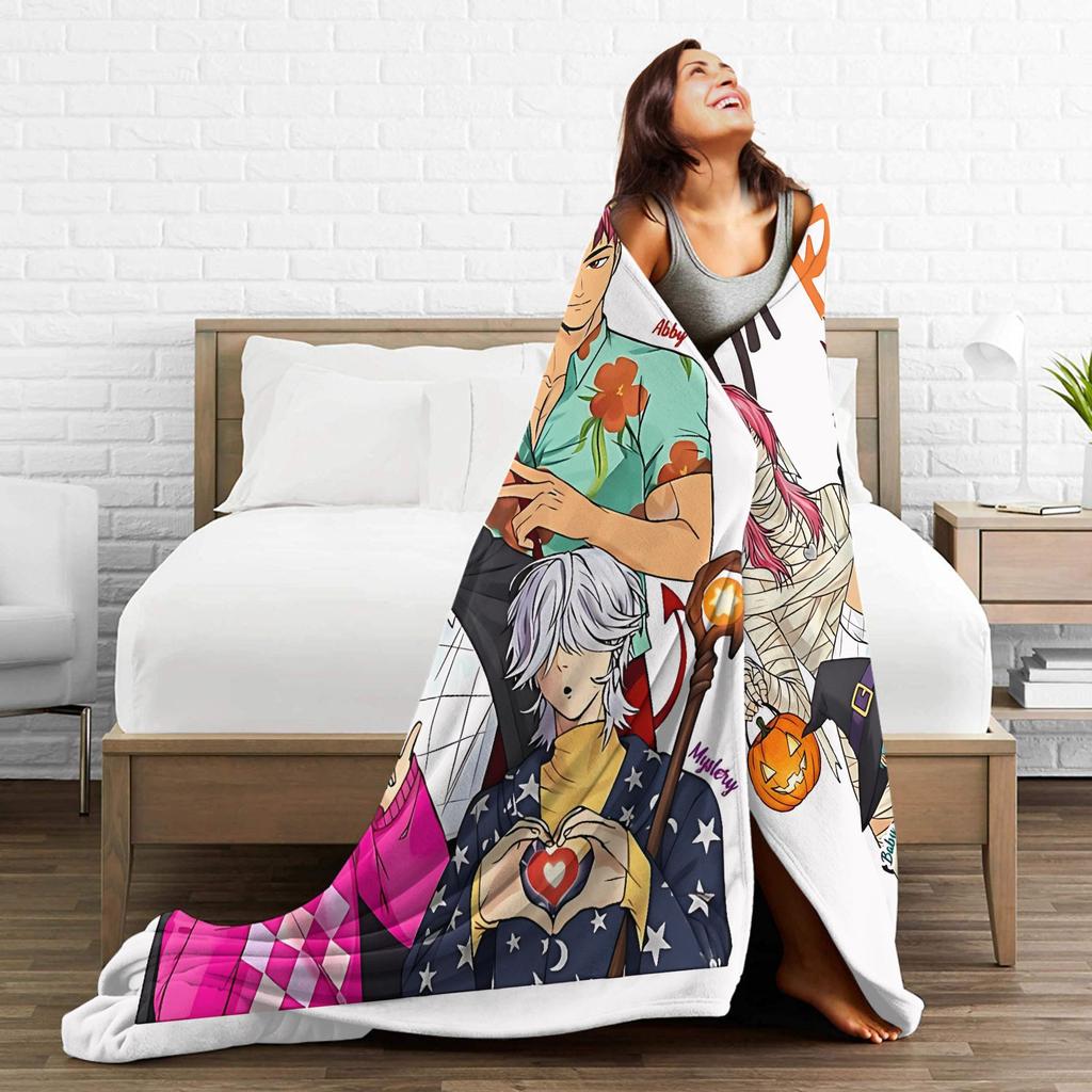 Saja Boys Kpop Hunter Halloween Warm Soft Blankets Camping Plush Throw Blanket Comfortable Home Decor Bedspread Sofa Bed Cover