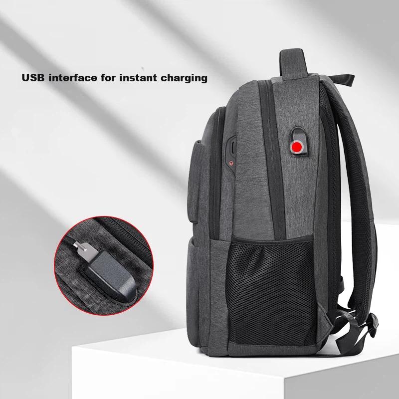 BOSTANTEN Backpack, Trendy Business Travel Bag, Large Capacity 15.6-Inch Laptop Bag, Black