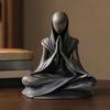 Медитирующие Инопланетяне Фигурка Современный Сидящий Человек Статуэтка из Смолы Безликие Инопланетяне Настольное Украшение