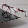 Minimalist Luxury Transparent Glasses Cool Cat Eye Frame Eyeglass Women Men Cool Clear Lens Frame Glasses