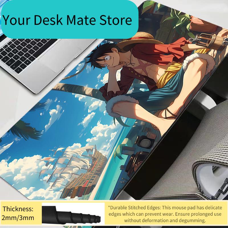 One Piece Mouse Pad Gamer PC Computer Large XXL Desk mat Keyboard Anime Gaming Accessories durable Mousepad Carpet