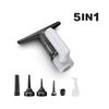 5-IN-1 Window Cleaner Glass Scraper Wiper Strip Wireless Portable Handheld Powder Vacuum Cleaner For Car With Vacuum Air Pump