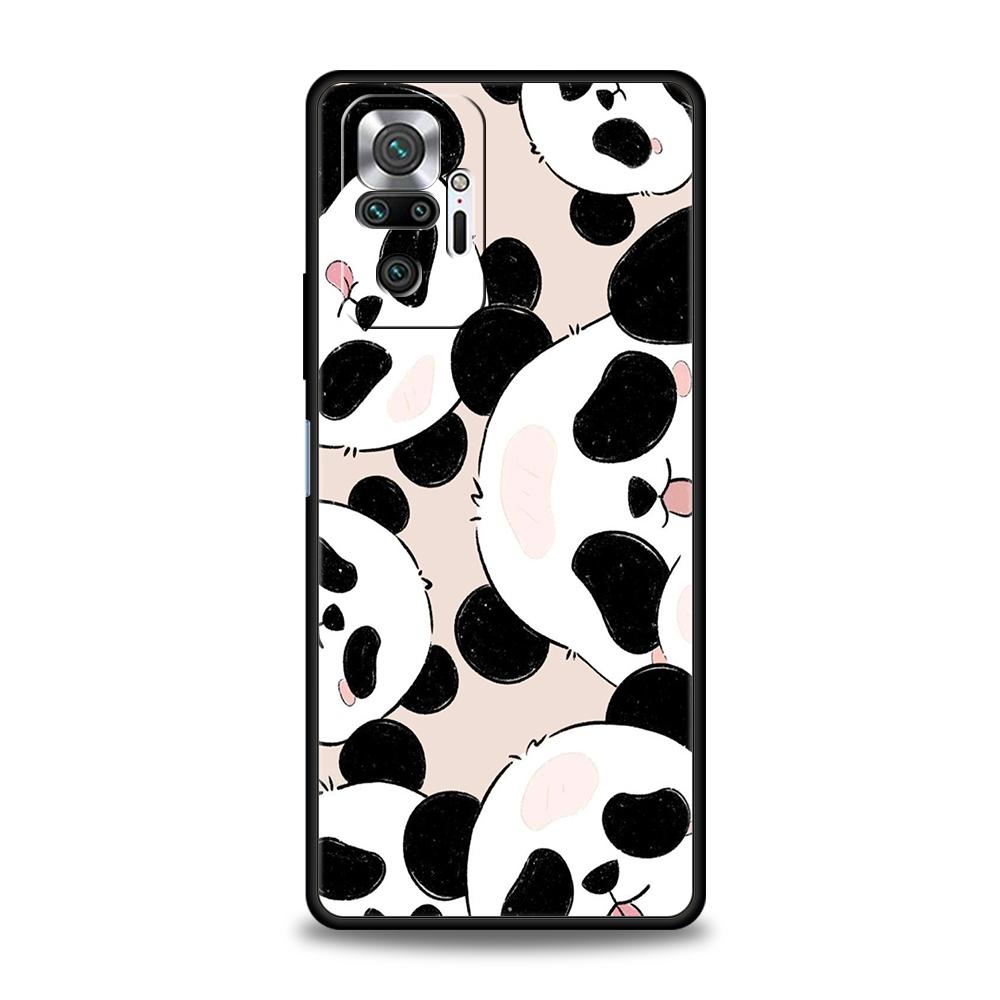 Мультяшный чехол для телефона с пандой для Xiaomi Redmi Note 14 5G 13 12 10 11 Pro Plus 4G 14C 13C 12C 10C 9C, мягкий чехол из ТПУ