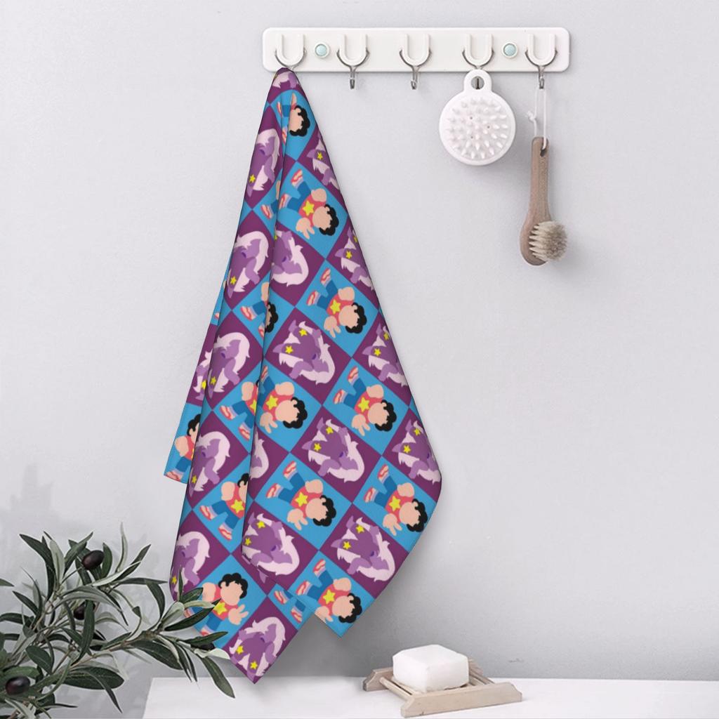 Steven Universe - Steven and Amethyst Soft Face Towel Quick Dry Pool Bath Cotton Towels Absorbent Quick