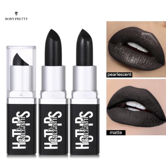 Black Lipstick with a Soft Texture That Creates Flattering Line and Can Be Worn Alone or Paired Lip Gloss To Create Unique Look for Any Occasion. This