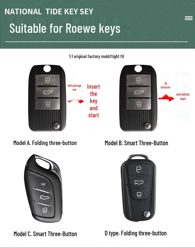 Чехол для ключа Roewe RX5 Max для моделей автомобилей i5/RX3/360/550/350/RX8/i6 Plus