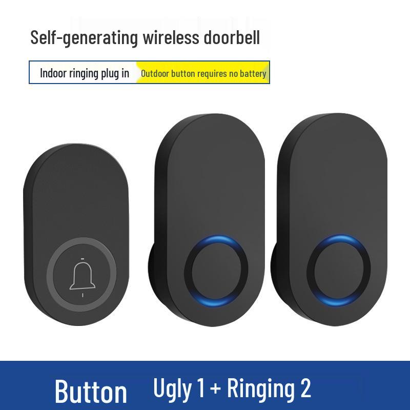 Беспроводной самопитающийся водонепроницаемый дверной звонок с большим радиусом действия и высокой громкостью для домов и пейджинга пожилых людей