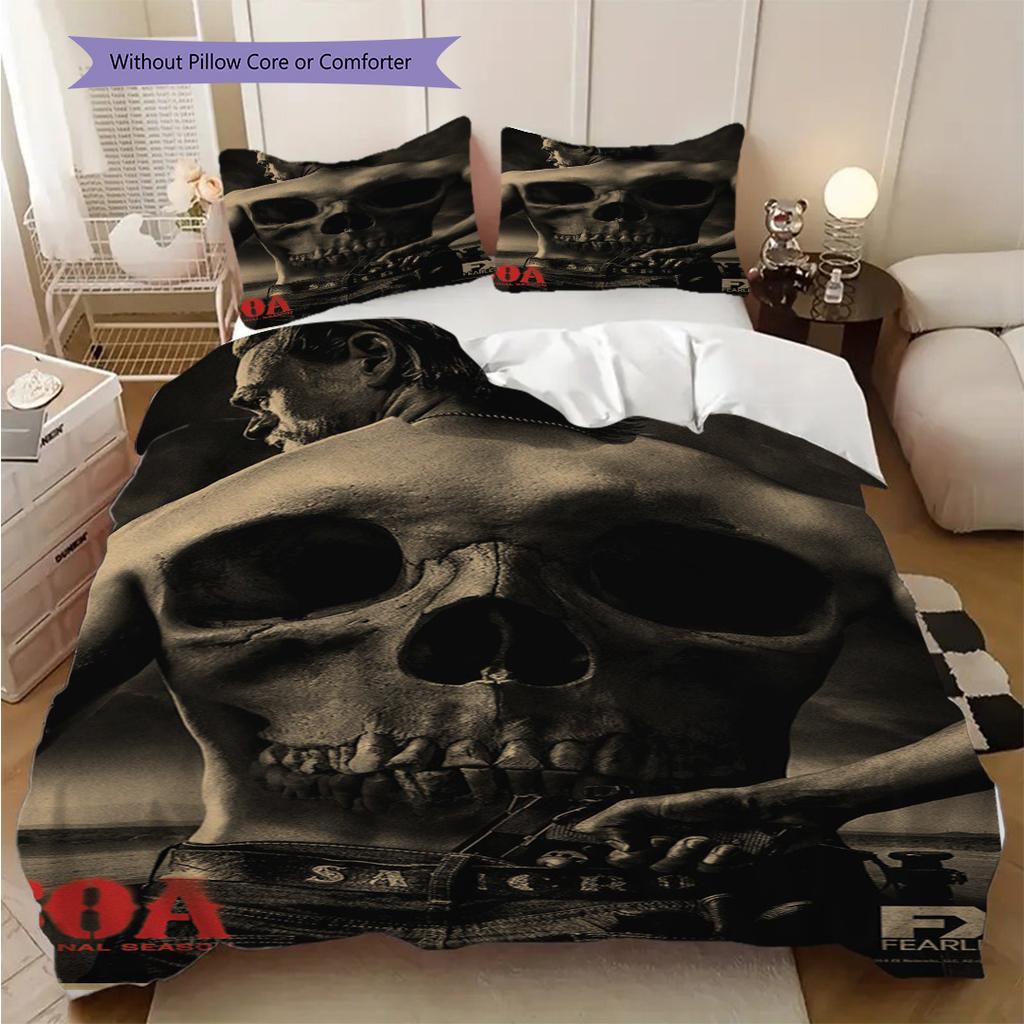 Samcro Ride Bone Threepiece Set 1 Duvet Cover 2 Pillowcase Without Core Christmas Birthday Gift Duvet Cover And Pillowcase