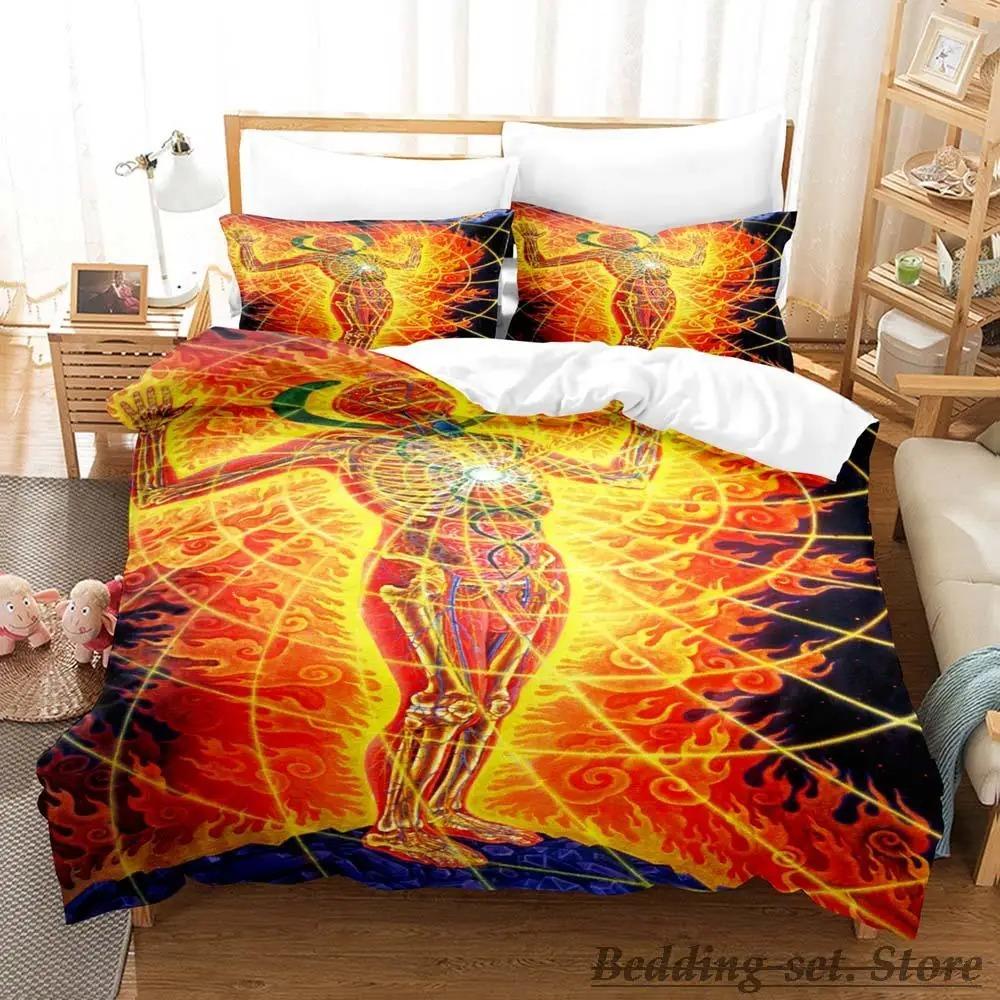 Новый комплект постельного белья Alex Grey Single Twin Full Queen King Size Bed Set Adult Kid Bedroom Duvetcover Sets Anime Parure de lit Bed