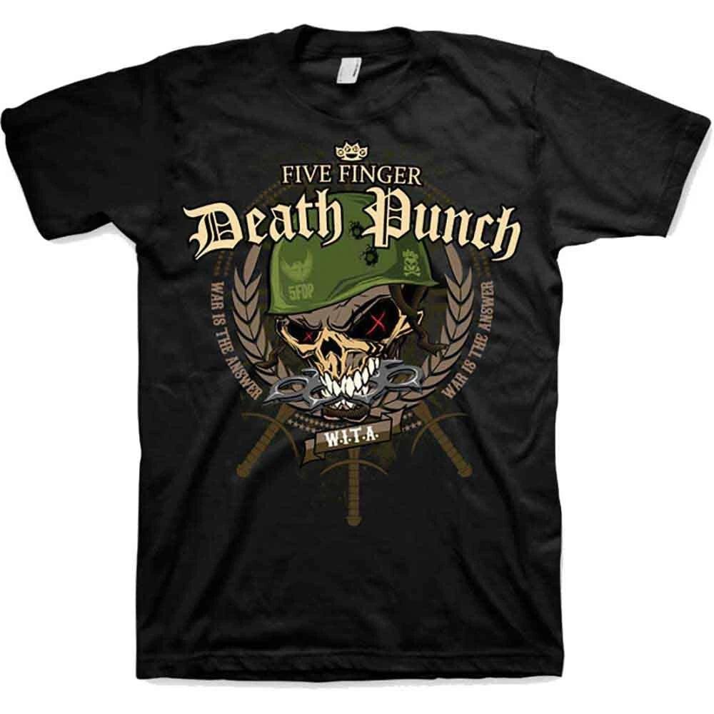Five Finger Death Punch War Head T-Shirt Black New