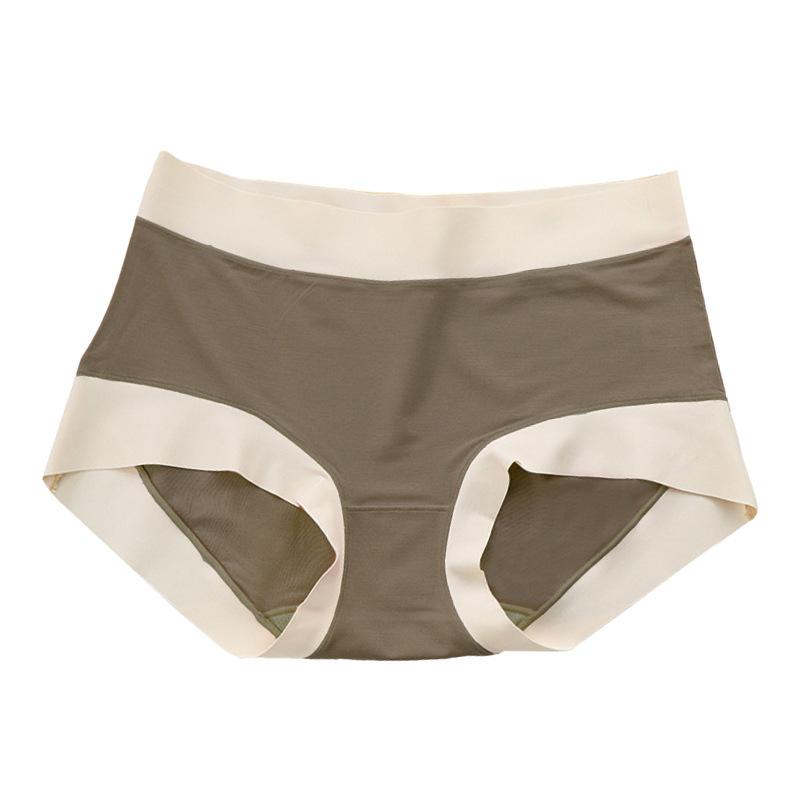 Simple Women's Traceless Underwear Large Women's Traceless Mid Waist Underwear Pure Cotton Summer
