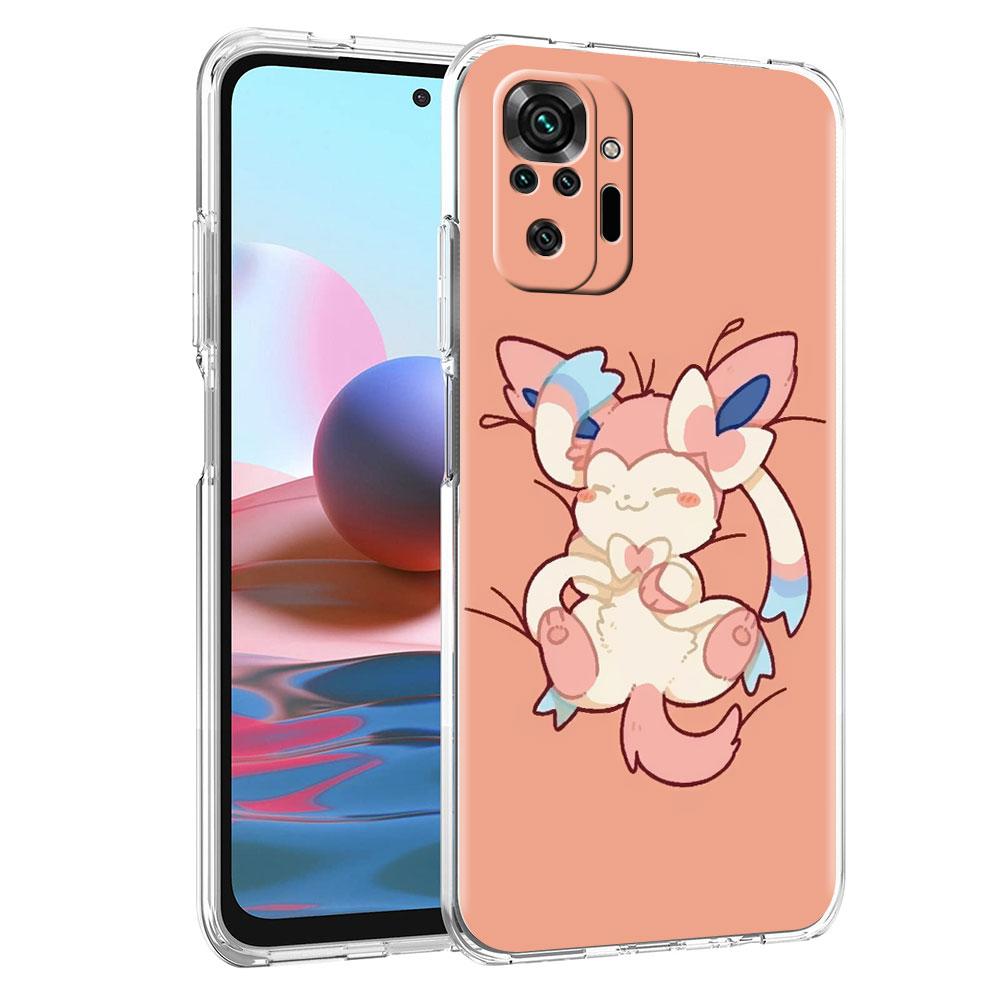 Чехол для телефона Pokemon Cute Eevee для Xiaomi Redmi Note 11 10 9 8 Pro 9S 10S 9A 9C, противоударный, K40 8T 7 9T, мягкий силиконовый чехол TPU