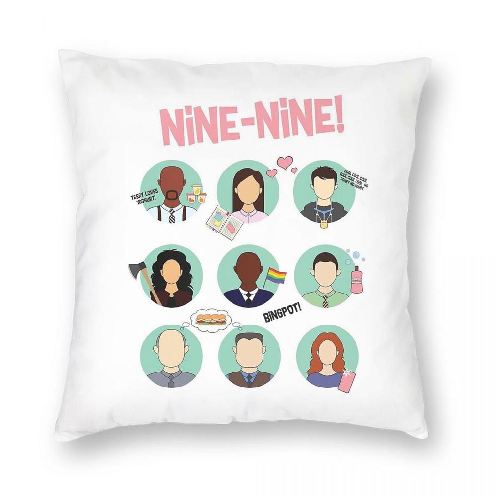 Brooklyn NineNine Squad Square Pillowcase Polyester Linen Velvet Creative Zip Decorative Case Home Cushion Cover Wholesale