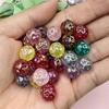 Home Party Supplies Round Beads 11.2mm DIY Beading Accessory Acrylic Jelly Colored Charms Jewelry Making Sugar Handmade Material 20Pcs With Hole