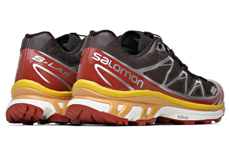 Men's Sneakers SALOMON XT 6 Comfortable Fabric Abrasion Resistant Low top Running Shoes Men's Black Red