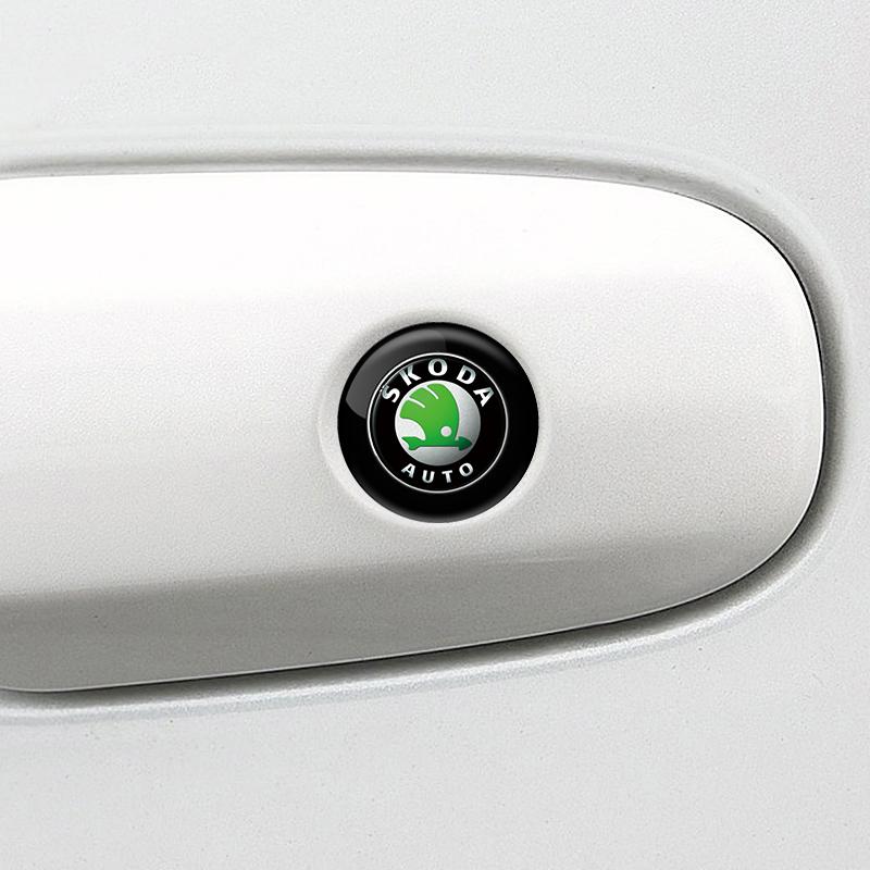 NADH5 Valve Stems & Caps Car Door Lock Keyhole Anti-blocking Protection Stickers For Skoda YETI Octavia SUPERB
