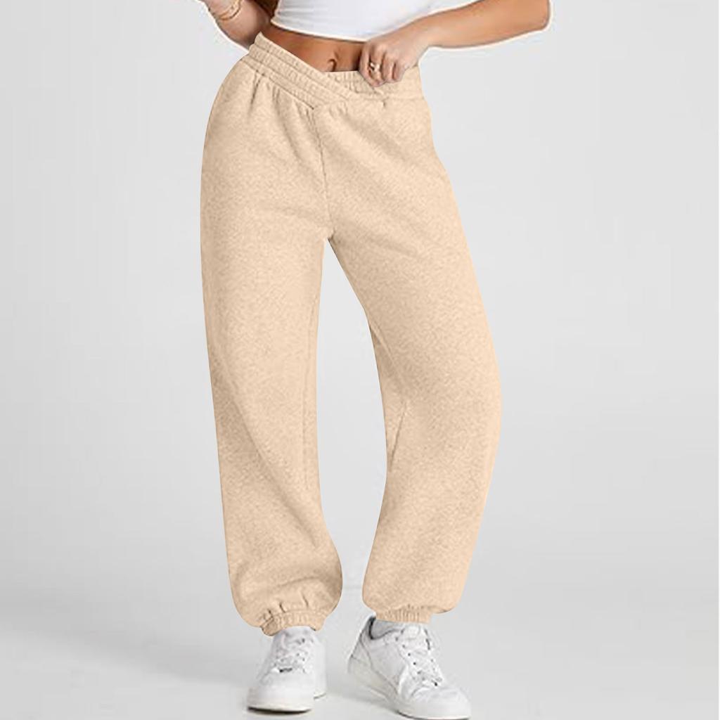 Женские повседневные модные однотонные спортивные штаны, спортивные штаны, брюки с эластичной талией и завязками на шнурке