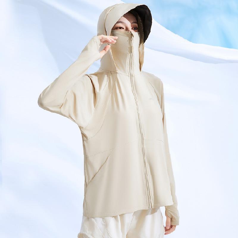 Vinyl ice silk sunscreen clothing women's summer thin sunshade breathable anti-ultraviolet original yarn upf10 + sunscreen clothing women