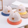 Милая кепка-ведро с солнцезащитным кремом в виде медведя для детей, летняя дышащая сетчатая шляпа рыбака 5-24 м, козырьки с большими полями для мальчиков и девочек, детские панамы с рисунком