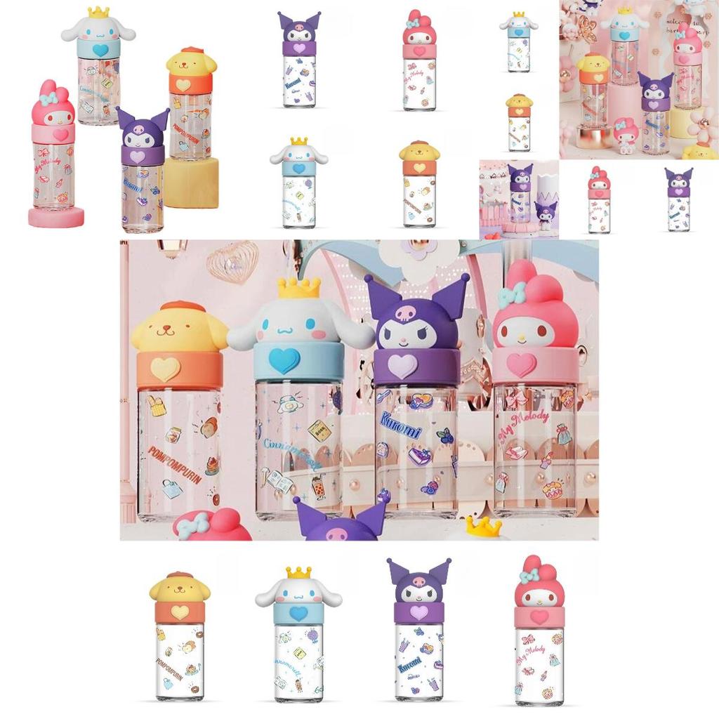 Милая стеклянная бутылка для воды Sanrio Kuromi Cinnamoroll, высококачественная кружка с мультяшной тематикой