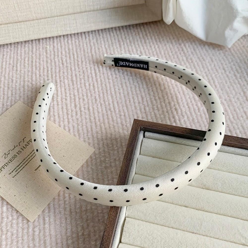Thin Polka Dot Headband Non-Slip Temperament Hair Band Fashion Wide Headband Fashion Accessory