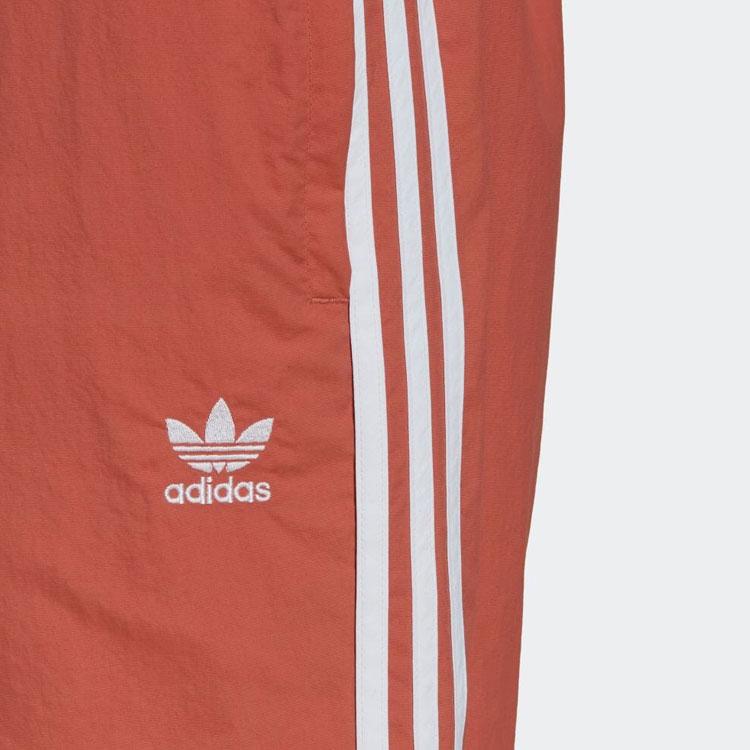 adidas Оригинальные шорты Adicolor с тремя полосками и цветными блоками, прямые повседневные шорты для мужчин, оранжевые HK7388