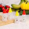 4Pcs Mini Sauce Bottles Easy To Carry Transparent Good Sealing Compact Food Grade Honey Storage Integrated Kitchen