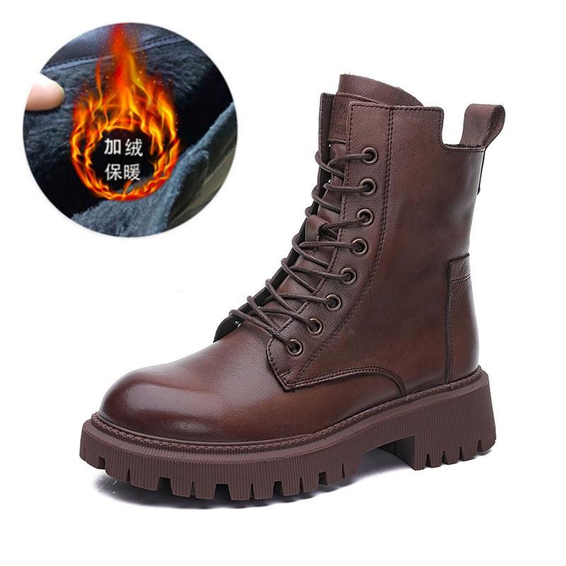 2025 Autumn and Winter New Boots Martin Boots Thick-soled High-value Versatile British Style Short Boots Support