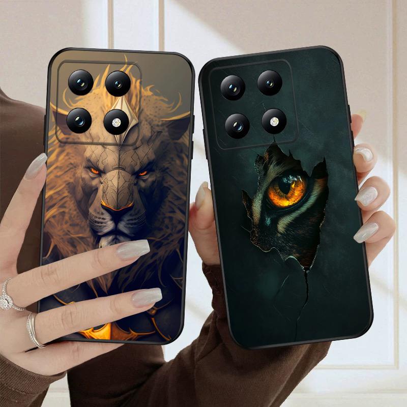 Светящаяся голова льва для Xiaomi 11T 11 Ultra 12 12T Pro 14 15 13 Lite Mi Poco M4 5 M7 5G X4 X5 M6 C75 Pro X6 4G мягкий чехол для телефона