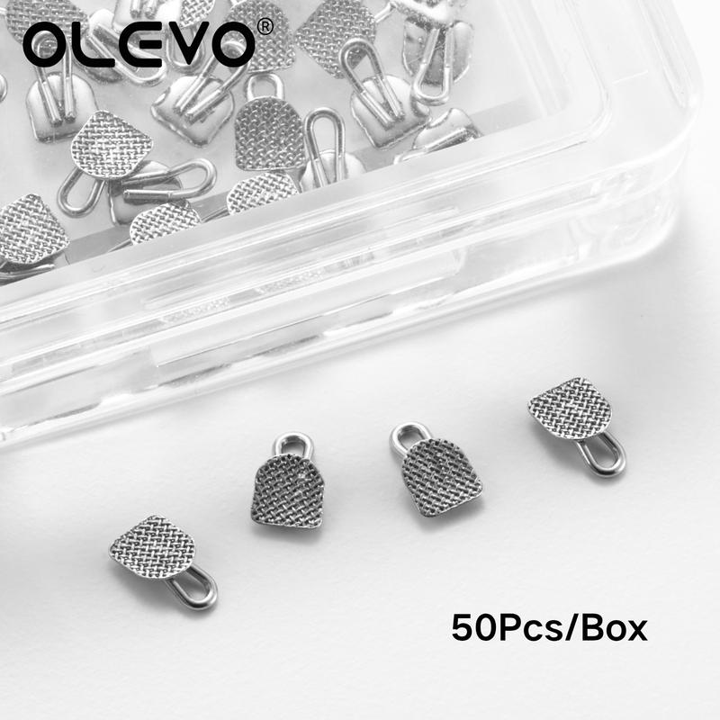 50Pcs/Box Dental Clinic Orthodontic Lingual Button Eyelet Hook Metal Bondable Solution For Adult Sensitive Braces Wear
