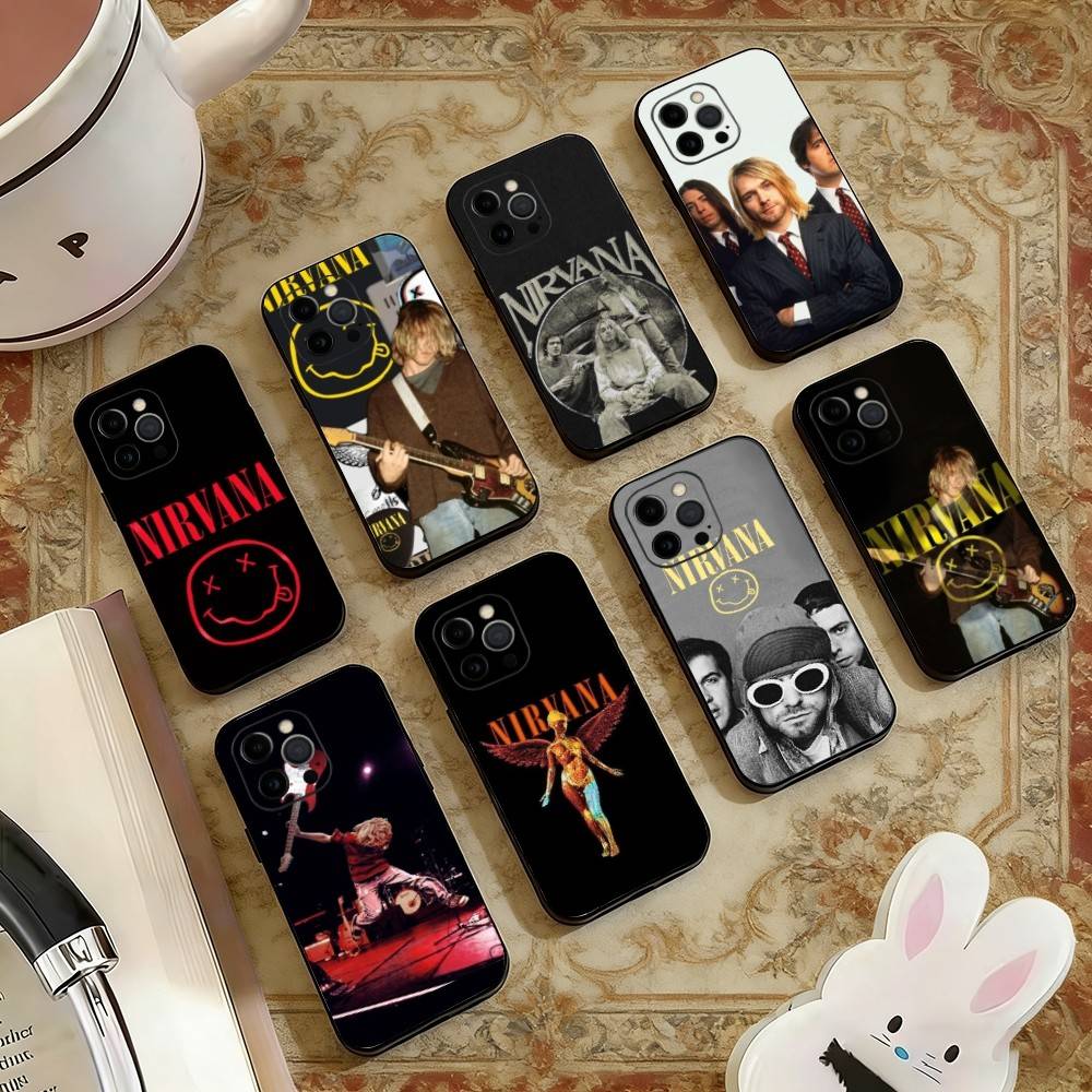 N-Nirvana Phone Case Silicone Soft For IPhone 17 16 15 14 13 12 11 X XR Plus Pro Max Plus