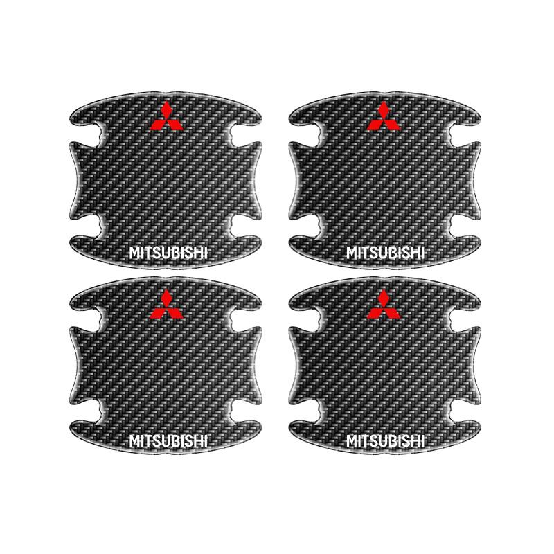 4/8 шт. Защитные наклейки от царапин на ручки дверей автомобиля для Mitsubishi Lancer ASX Outlander Delica Ralliart Competition Evolution