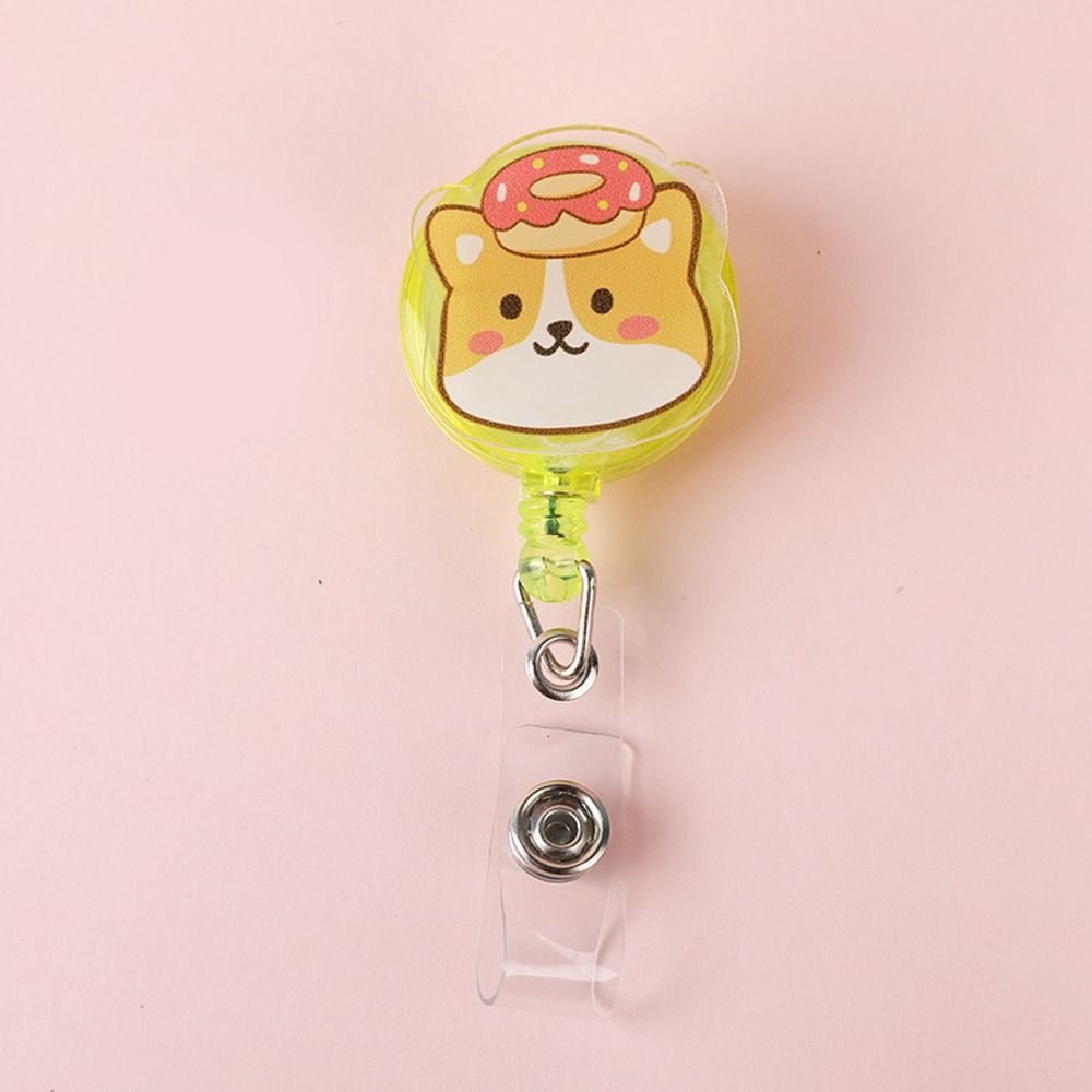 New Cute Silicone Fruits Avocado Retractable Pull Badge Reel ID Lanyard Name Tag Card Badge Holder Reels