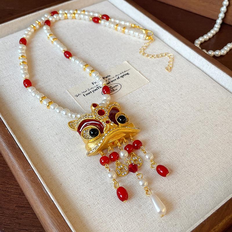 Жемчужное ожерелье-пони со знаком зодиака - Роскошная, универсальная многослойная цепочка для свитера для женщин