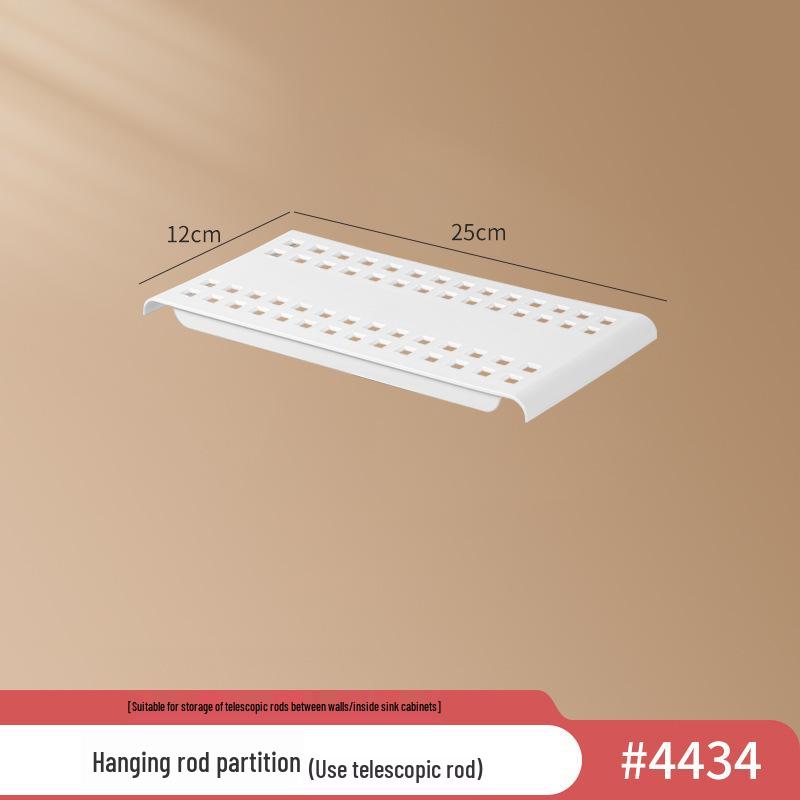 Телескопическая полка для хранения под раковину - Многофункциональный органайзер для шкафа без сверления