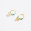 BIMBA Y LOLA [24SS] Turquoise Hoop Earrings B245AIW013TQF