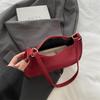 Yogodlns Модная Текстурная Красная Сумка Женская Новая Замшевая Сумка На Одно Плечо Маленькая Однотонная Сумка Хобо На Молнии Подмышками