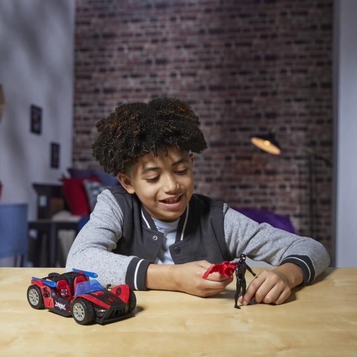 Figurine 10 cm Miles Morales Bolide de course Remix, Marvel Spider-Man VenomVersus Epic World of Action, dès 4 ans