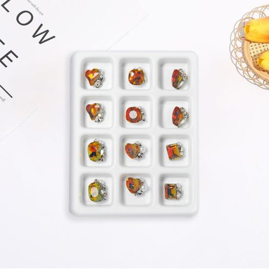 1 коробка, украшение для ногтей, стразы, 3D сердце/квадратный искусственный кристалл, Шарм, украшения для ногтей своими руками, чехол для телефона, декоративные аксессуары, принадлежности для маникюра