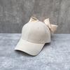Korean sweet and cute big bow baseball cap women's spring and summer thin sunshade hard top cap sunscreen hat
