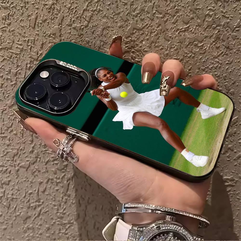 Tennis-S-Serena Williams For iPhone 17 16 15 14 13 12 11 Pro Max XS  17 Air Silicone Colored Silver Bumper Cover