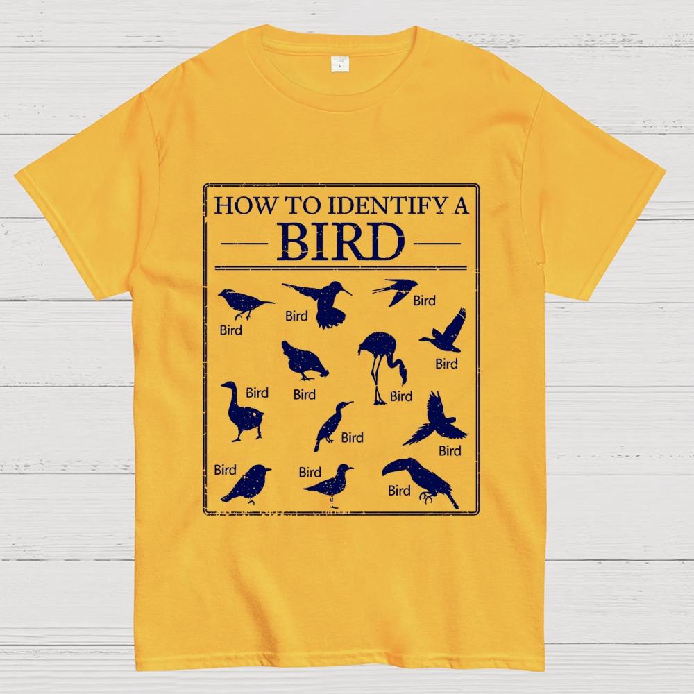 How To Identify A Bird Cotton Summer Casual Cool Loose T-Shirt