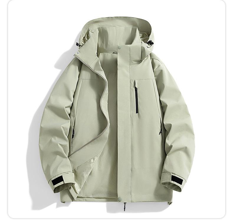 Куртки Модные Трендовые Пары Красивые Осенние и Зимние Уличные Повседневные Универсальные С Капюшоном Ветрозащитный