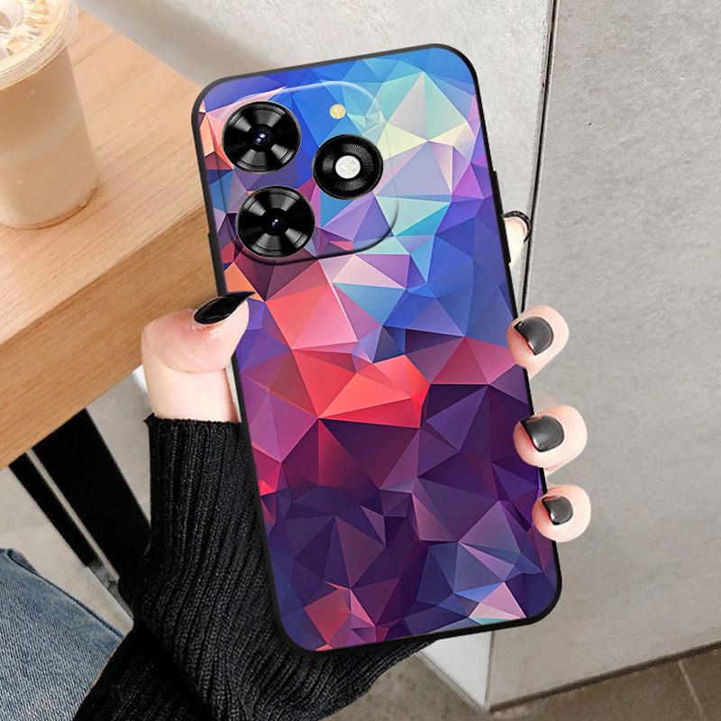 Чехол для Infinix Hot 40 Pro 40i Черный Мягкий Силикон ТПУ Защитный Чехол для Телефона Для Infinix Hot 40i Fundas Оболочка Hot40 Pro Coque