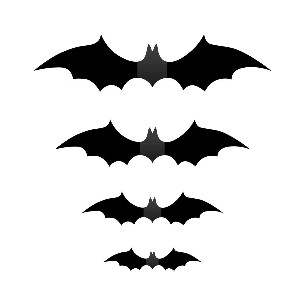 Wall Decor,88Pcs 3D Halloween Decoration Stickers Black Spooky 120pc