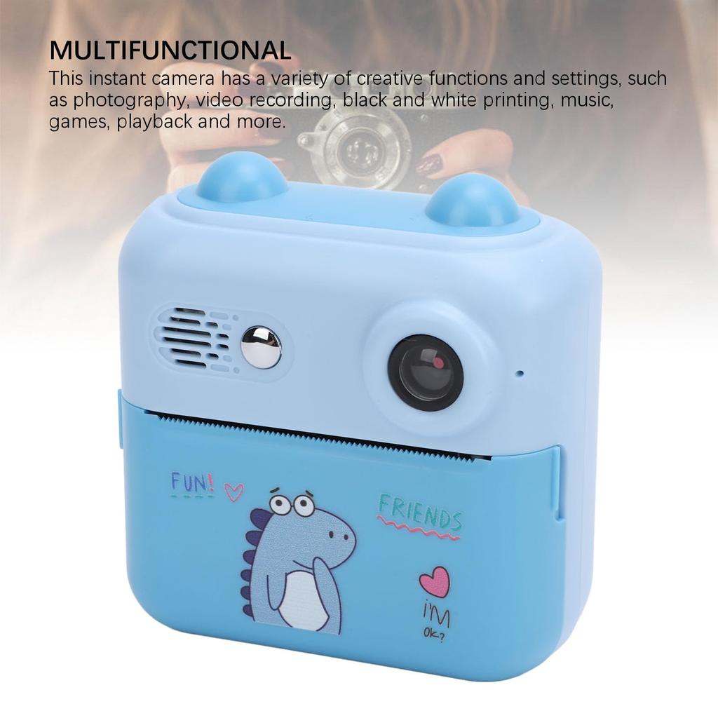 Моментальная камера, 2,4-дюймовая 50М 1080P цифровая камера с 16-кратным цифровым зумом, Фото, Видеоигра, Музыка, Наклейка, Черно-белая печать, Все-в-одном
