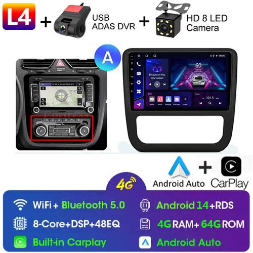 Fortress AI Voice Wireless CarPlay Android Auto Radio для Volkswagen Scirocco 2008-2013 4G Car Multimedia GPS 2din autoradio