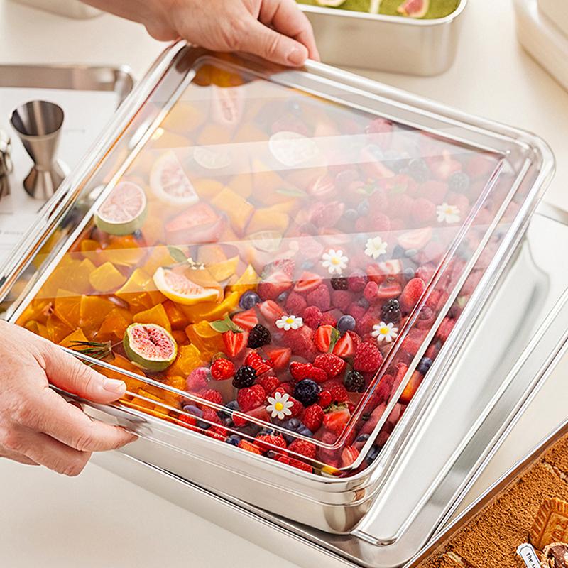 Форма для тирамису из нержавеющей стали, противень для торта, контейнер для формирования торта с крышкой, коробка для хранения торта, бытовые инструменты для выпечки десертов