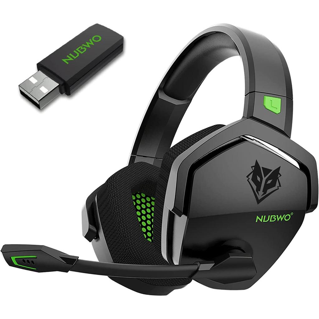 NUBWO G06 Беспроводная игровая гарнитура 2,4 ГГц, геймерские наушники 3-в-1 Беспроводная связь для консоли Playstation, режим Bluetooth для переключателя, проводной режим для контроллера