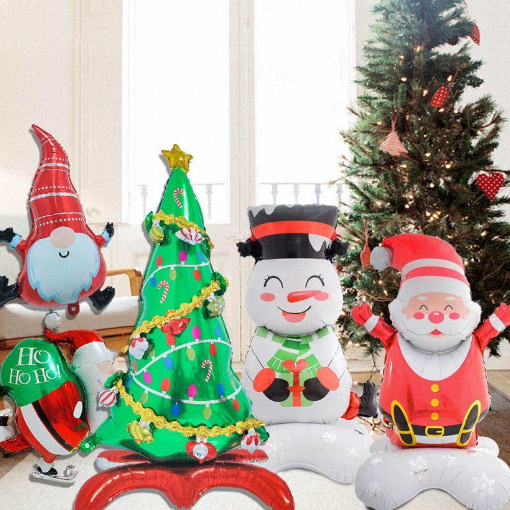 Cartoon Christmas Series Standing Balloon Christmas Tree Aluminum Film Balloon Home Decor